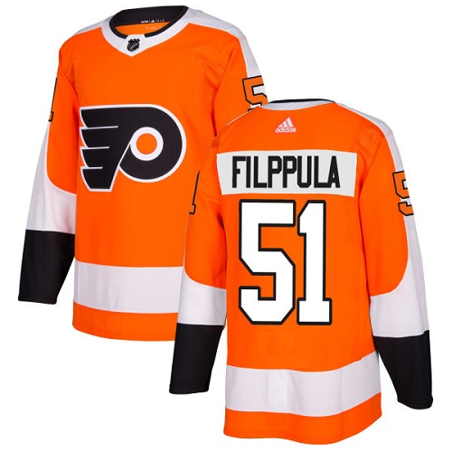 Adidas Flyers #51 Valtteri Filppula Orange Home Authentic Stitched NHL Jersey
